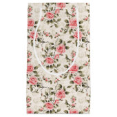 Petit Sac Cadeau Roses roses vintage chic (Devant)