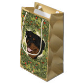 Petit Sac Cadeau Rottweiler Wreath (Dos Angle)
