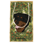Petit Sac Cadeau Rottweiler Wreath (Devant)