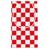 Petit Sac Cadeau Rouge et blanc Checkered (Dos)