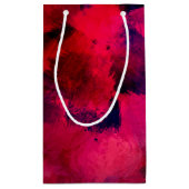 Petit Sac Cadeau Rouge foncé et violet Bold Moderne Abstrait Merci (Dos)