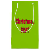 Petit Sac Cadeau Rouge Noël Et Vert Bras (Devant)