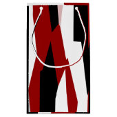 Petit Sac Cadeau Rouge noir et blanc abstrait (Dos)