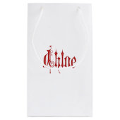 Petit Sac Cadeau Rouge personnalisé de Chloe de parchemin de (Dos)