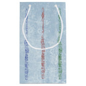 Petit Sac Cadeau Rouge vert-bleu effet texturisé cannelure de (Dos)