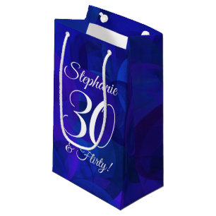 Petit Sac Cadeau Royal Blue 30 et Flirty Birthday Party