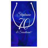 Petit Sac Cadeau Royal Blue 70 et fête d'anniversaire sensationnell (Dos)