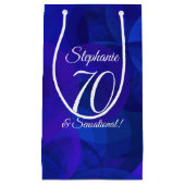 Petit Sac Cadeau Royal Blue 70 et fête d'anniversaire sensationnell (Devant)