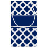Petit Sac Cadeau Royal Blue Quatrefoil Mariage Merci (Dos)