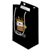Petit Sac Cadeau Royal tea Funny Tea Pun Dark BG (Devant Angle)