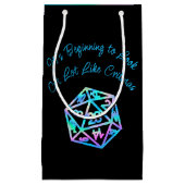 Petit Sac Cadeau RPG Critmas | Holo Retro Tabletop Role Player Dice (Devant)