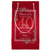 Petit Sac Cadeau Ruby Red Gems & Parties scintillant Ruby 40E Maria (Devant)