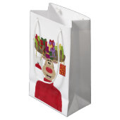 Petit Sac Cadeau Rudolph Cadeaux de Noël Reindeer (Devant Angle)