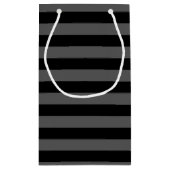 Petit Sac Cadeau Rugby noir et gris avec nom personnalisé (Dos)