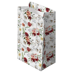 Petit Sac Cadeau Russe Southern Watercolor Floral & Motif de coton