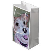 Petit Sac Cadeau RUSSELL JACK Brown ET BLANC| (Dos Angle)