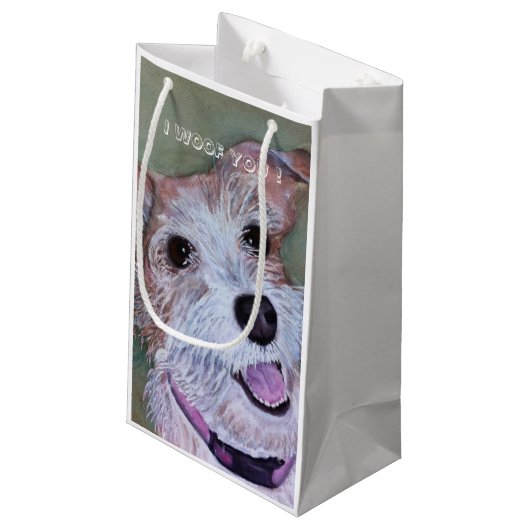 Petit Sac Cadeau RUSSELL JACK Brown ET BLANC| (Dos Angle)