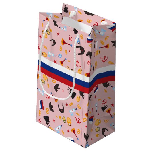 Petit Sac Cadeau Russie avec amour - motif russe (Dos Angle)