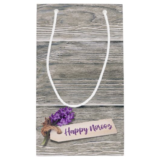 Petit Sac Cadeau Rustic Happy Norooz Hyacinth - Petit poison (Dos)