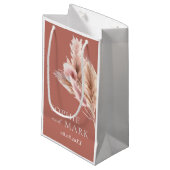 Petit Sac Cadeau Rustic Pampas Grass Wedding Thank You (Devant Angle)