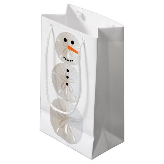 Petit Sac Cadeau Sable Dollar Snowman (Devant Angle)
