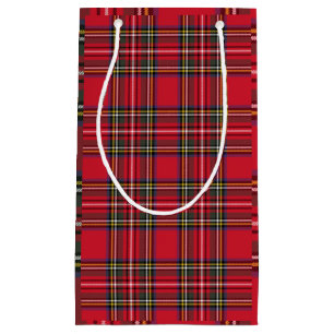 Petit Sac Cadeau Sac-cadeau de vacances Red Plaid Scottish Tartan