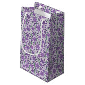 Petit Sac Cadeau Sac-cadeau Fleur Violette (Dos Angle)