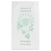 Petit Sac Cadeau Sac-cadeau mariage à menthe poivrée Papillons (Dos)