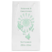 Petit Sac Cadeau Sac-cadeau mariage à menthe poivrée Papillons (Devant)