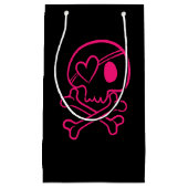 Petit Sac Cadeau Sac-cadeau Pink Heart et Crossbones Petit (Devant)