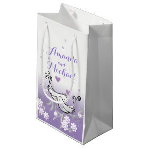 Petit Sac Cadeau Sacoche-cadeau mariage Pastel inséparables
