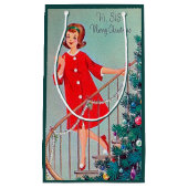 Petit Sac Cadeau Sacoche de Noël rétro vintage (Devant)