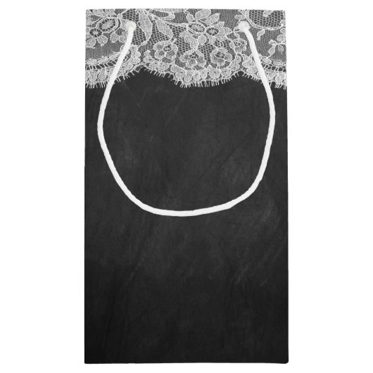 Petit Sac Cadeau Sacs-cadeaux Chalkboard & Lace Collection Mariage (Dos)