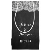 Petit Sac Cadeau Sacs-cadeaux Chalkboard & Lace Collection Mariage (Devant)