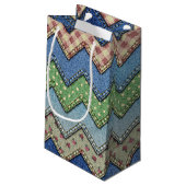 Petit Sac Cadeau Sacs-cadeaux motif jean patchwork (Dos Angle)
