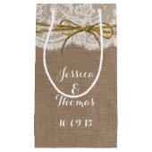 Petit Sac Cadeau Sacs-cadeaux Rustic Twine Bow Collection Mariage (Devant)