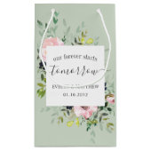 Petit Sac Cadeau Sage Floral Forever Commence Demain Répétition (Dos)