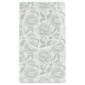Petit Sac Cadeau Sage Green Chinoiserie Peonies (Dos)