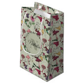 Petit Sac Cadeau Sage Green Spring Garden Colibri Floral (Dos Angle)
