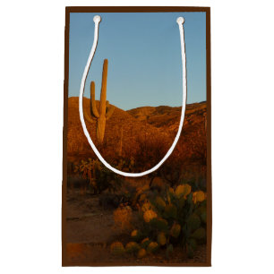 Petit Sac Cadeau Saguaro Sunset I Arizona Désert Paysage