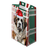 Petit Sac Cadeau Saint Bernard Santa Chien Fête Plaid Noël (Devant Angle)