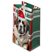 Petit Sac Cadeau Saint Bernard Santa Chien Fête Plaid Noël (Dos Angle)