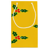 Petit Sac Cadeau Saint de Noël sur orange (Dos)