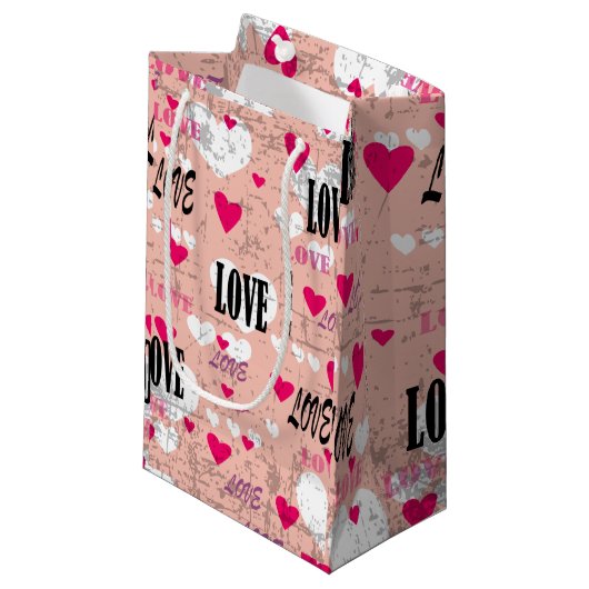 Petit Sac Cadeau Saint Valentin Amour (Devant Angle)