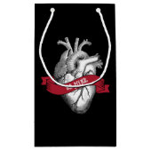 Petit Sac Cadeau Saint-Valentin gothique de coeur (Dos)