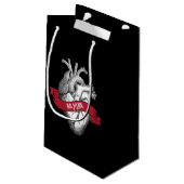 Petit Sac Cadeau Saint-Valentin gothique de coeur (Dos Angle)