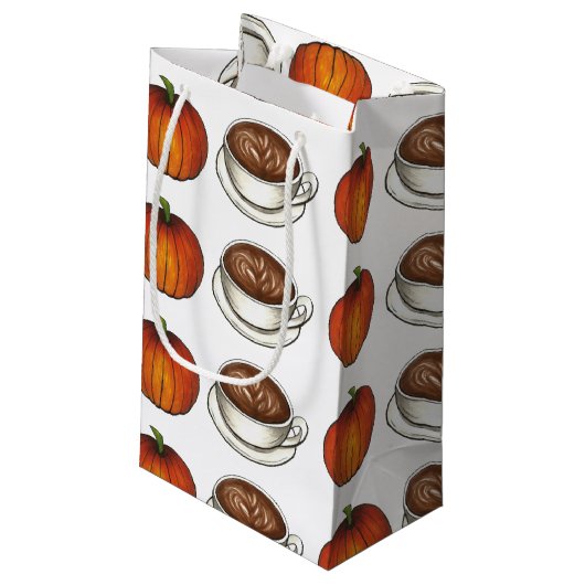 Petit Sac Cadeau Saison épice citrouille Café Fin automne automne (Dos Angle)