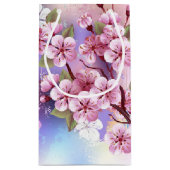 Petit Sac Cadeau Sakura rose sur la peinture Arrière - plan (Dos)