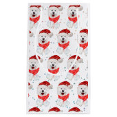 Petit Sac Cadeau Samoyed Chien race Étoiles de Noël (Devant)