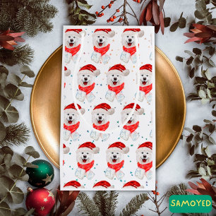 Petit Sac Cadeau Samoyed Chien race Étoiles de Noël